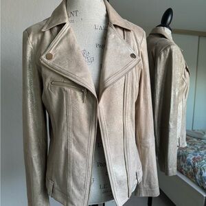 Insight Gold Leather Jacket